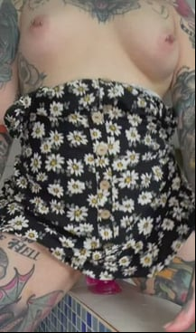 Riding in a sundress
